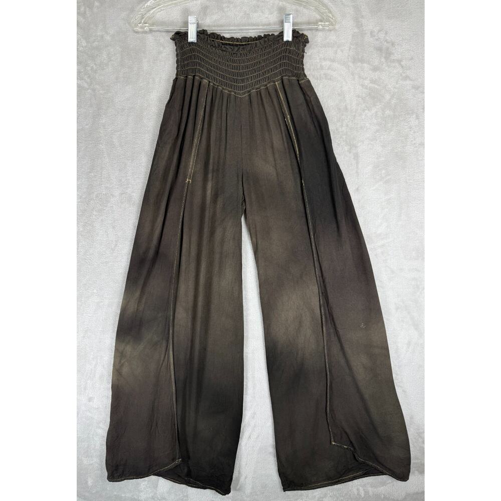 Rewash Brown Split Leg Palazzo Pants Boho Festival Rayon Medium Fits Small